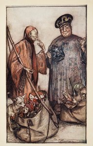 Zwei dieser Weisen ?.Wie Hausierer unter uns, aus Gullivers Reisen von Jonathon Swift von Arthur Rackham