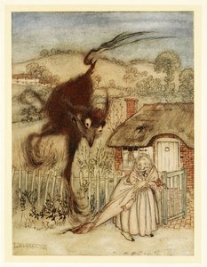 Nun! kicherte sie, ich habe Glück!, aus Englische Märchen, 1922 von Arthur Rackham