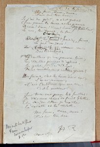 Manuskript des Gedichts „Les fêtes de la faim“ von Arthur Rimbaud, August 1872. Charleville, Musée Rimbaud von Arthur Rimbaud