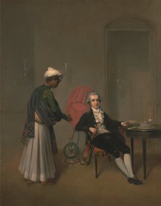 Porträt eines Gentlemans und eines indischen Dieners