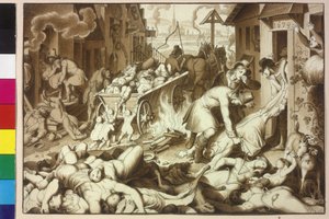 1679 sterben in Wien von Januar bis November 122.849 Menschen an der großen Pest von Artist Unknown