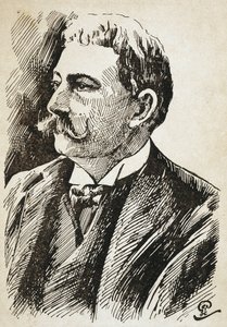 Aluísio de Azevedo (1857-1913). Brasilianischer Schriftsteller. Gravur. von Artist Unknown
