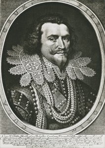 BUCKINGHAM, George Villiers, Herzog von (1592-1628). Britischer Politiker, Favorit von James I und Charles I. Radierung.
