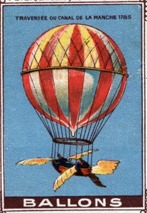 Ballon während der Überquerung des Ärmelkanals