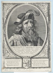 Graf von Holland Dietrich II. (Druck) von Artist Unknown