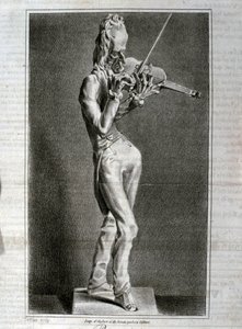 Porträt-Karikatur von Niccolo Paganini (Radierung) von Artist Unknown