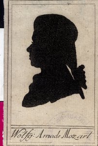Silhouette von Wolfgang Amadeus Mozart