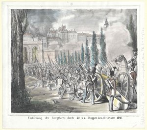 Sturm auf das Burgtor durch die k. k. Truppen am 31. Oktober 1848