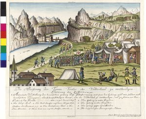 Die Begeisterung der treuen Tiroler zur Verteidigung ihres Vaterlandes - Pass Finstermünz von Artist Unknown