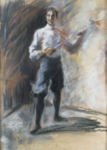 Der Fechtmeister Weisi, von Arturo Rietti (1863-1943), Pastell auf Papier, 72x53 cm. Italien, 20. Jahrhundert.