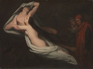 Dante und Virgil treffen die Schatten von Francesca da Rimini und Paolo, 1851 von Ary Scheffer