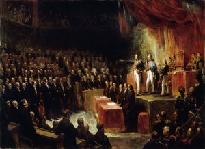 Louis-Philippe leistet den Eid auf die Verfassung vor den Kammern am 9. August 1830, 1830