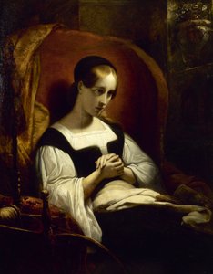 Marguerite am Spinnrad, ca. 1831 von Ary Scheffer