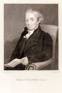 Noah Webster: Amerikanischer Lexikograf (Gravur) von Asher Brown Durand