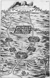 Mesopotamien, der Tigris und Euphrat - in „Tirris Babel“, von Athanasie Kirecheri S.J., Amsterdam