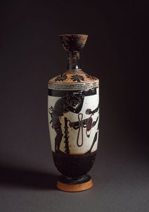 Griechische Kunst: Herakles und Atlas. Detail von Herakles