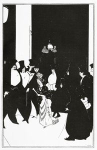 Lady Golds Eskorte, Illustration aus "The Yellow Book", 1894