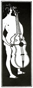 Der Mann mit dem Violoncello, ca. 1894 von Aubrey Beardsley