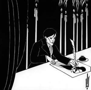 Selbstporträt von Aubrey Vincent Beardsley (1872-1898) englischer Illustrator und Schriftsteller von Aubrey Beardsley