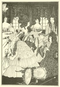Die Schlacht der Beaux und der Belles von Aubrey Beardsley