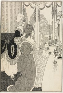 Die Toilette, aus Der Raub der Locke von Alexander Pope von Aubrey Beardsley