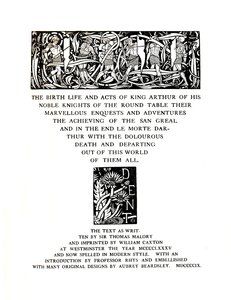 Titelblatt entworfen von Aubrey Beardsley für Messrs. J. M. Dent and Sons Ltd, 1909, 1914 von Aubrey Beardsley
