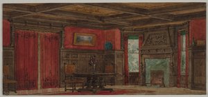 Entwurf für Inneneinrichtung, ca. 1880-1900 von August Frederick Biehle