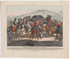 Die Flucht Napoleons nach der Schlacht von Waterloo