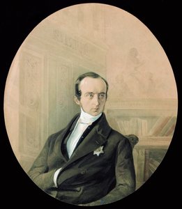 Porträt von Prinz Wladimir Fjodorowitsch Odoyevsky von August Friedrichovich Petzold