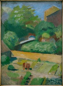 Blick in den Nachbargarten von August Macke