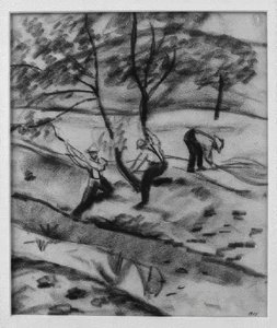 Holzfäller in Kandern von August Macke