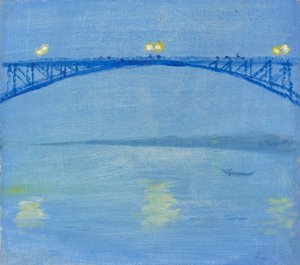 Rheinbrücke am Abend von August Macke
