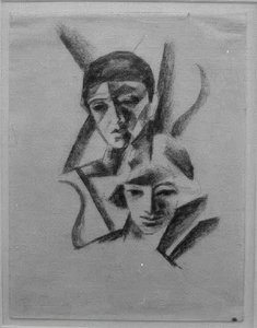 Zwei Köpfe von August Macke