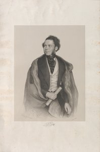 Porträt des Komponisten und Dirigenten Gottfried von Preyer 1807-1901, 1845 von August Prinzhofer