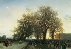 Auf dem Heimweg von der Weltausstellung im Wiener Prater 1873 von August Schaeffer von Wienwald