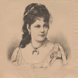 Porträt der Pianistin und Komponistin Sophie Menter 1846-1918 von August Schubert