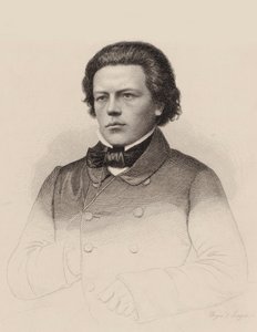 Porträt des Komponisten Anton Rubinstein 1829-1894, 1850 von August Weger