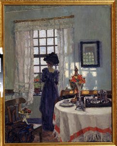 Frau am Fenster von August von Brandis
