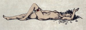 Nackte Frau liegt von Auguste (after) Leroux