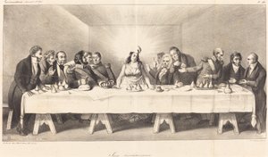 Revolutionäre Szene: Parodie auf das letzte Abendmahl