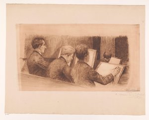 Unterricht in der Zeichenschule von Auguste Danse (signed by artist)