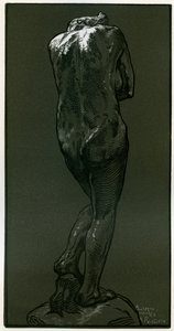Ein Holzschnitt nach einer Statue von Rodin von Auguste Louis Lepère