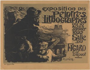 Plakat für die zweite Ausstellung der Lithographenmaler von Auguste Lepere