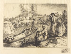 Beerdigung im Vendeen-Sumpf von Auguste Lepere
