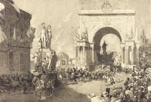 Jubiläumsfeiern in Brüssel, 1883-1890 von Auguste Lepere