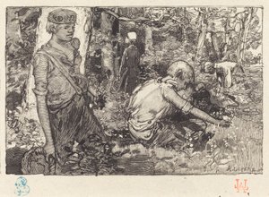 Maiglöckchensammlung (La cueillette du muguet) von Auguste Lepere