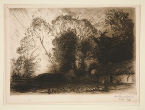 Das Häuschen bei Rousseau (Vendée) von Auguste Lepere