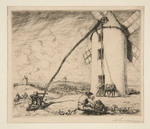Windmühle von Chapelles (Vendée) von Auguste Lepere