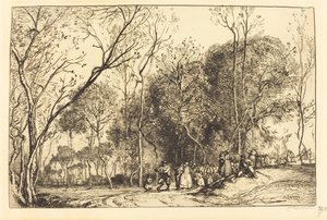 Sommer in Saint-Martin, die vergangenen Hochzeiten (Ete de la Saint-Martin, la noce qui passe) von Auguste Lepere