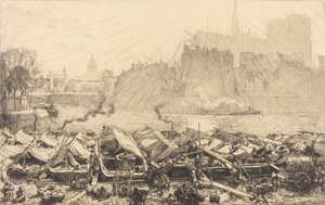 Der große Apfelmarkt Le grand marché aux pommes, 1917 von Auguste Lepere